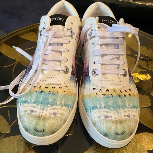 jimmy choo tie dye sneakers